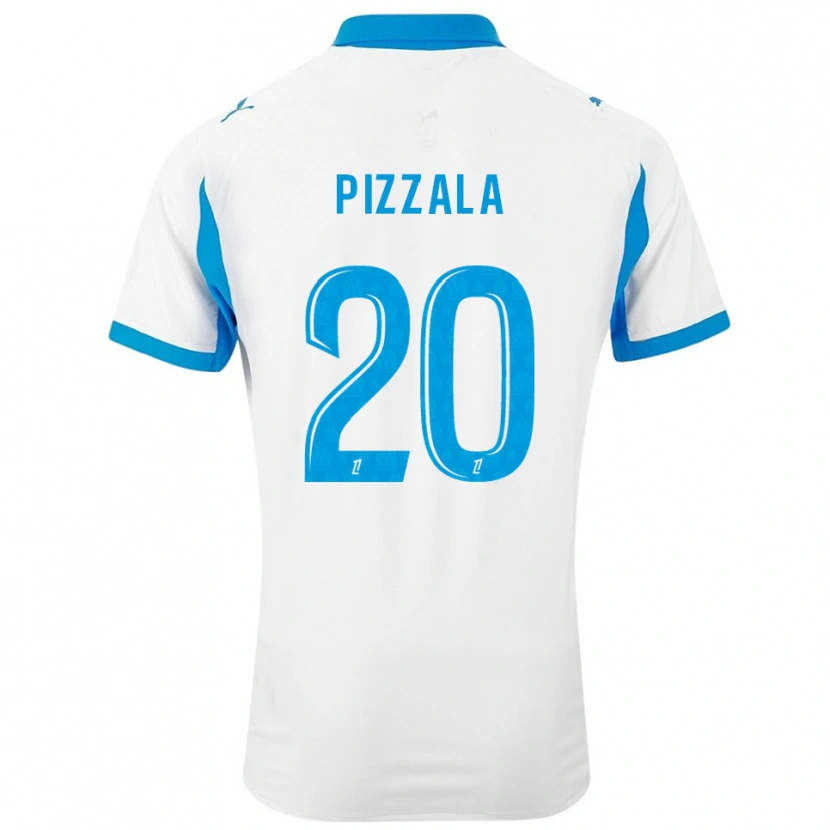 Danxen Donna Maglia Caroline Pizzala #20 Bianco Azzurro Kit Gara Home 2025/26 Maglietta