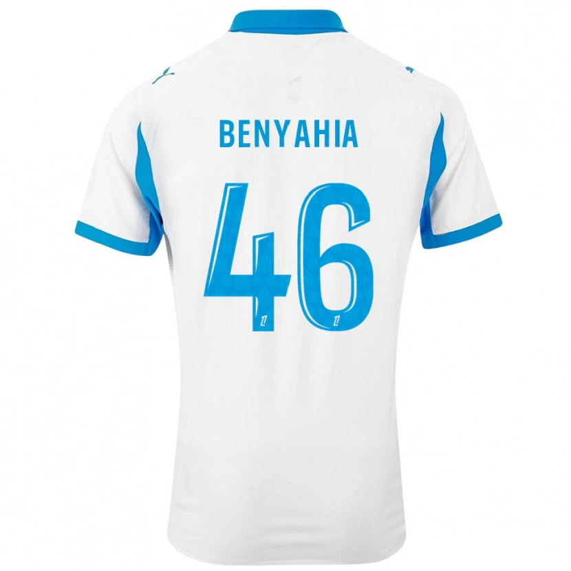 Danxen Donna Maglia Aylan Benyahia-Tani #46 Bianco Azzurro Kit Gara Home 2025/26 Maglietta