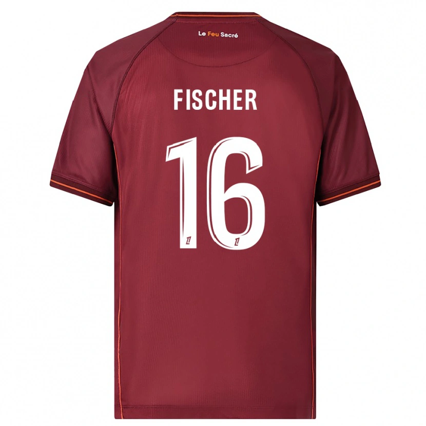Danxen Donna Maglia Jonathan Fischer #16 Borgogna Bianco Kit Gara Home 2025/26 Maglietta