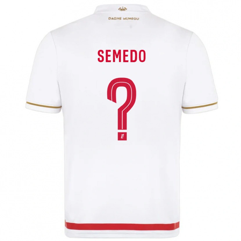 Danxen Donna Maglia Jordan Semedo #0 Rosso Bianco Kit Gara Home 2025/26 Maglietta