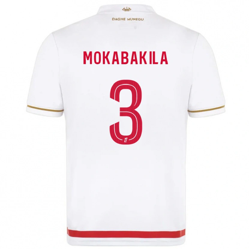 Danxen Donna Maglia Nick Mokabakila #3 Rosso Bianco Kit Gara Home 2025/26 Maglietta