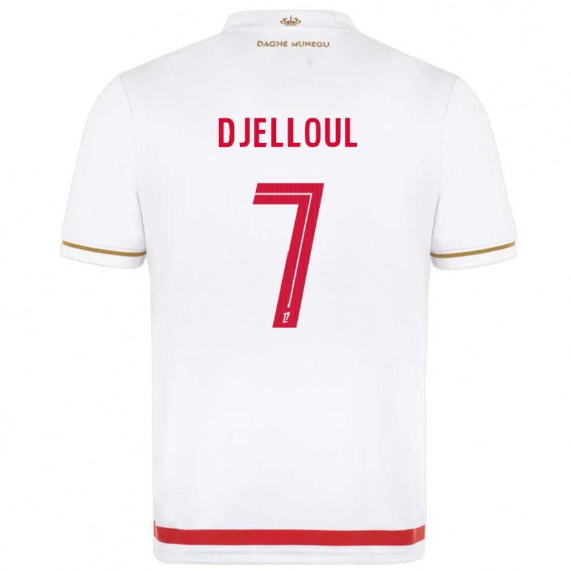 Danxen Donna Maglia Jassim Djelloul #7 Rosso Bianco Kit Gara Home 2025/26 Maglietta
