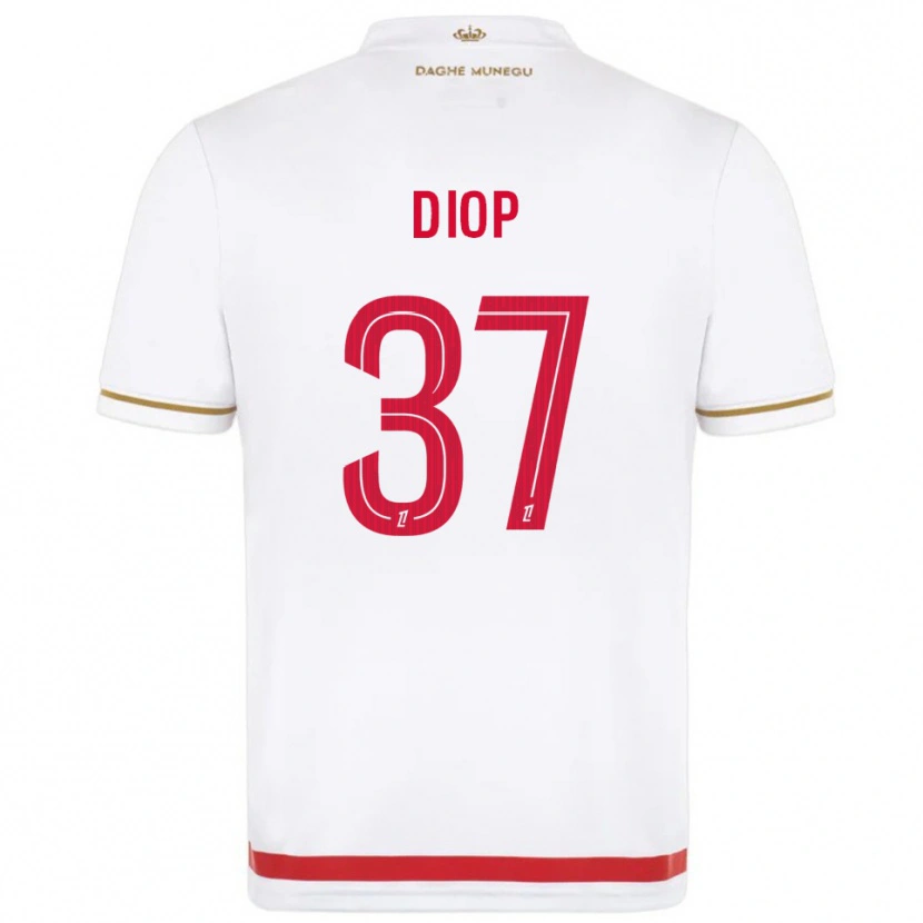 Danxen Donna Maglia Edan Diop #37 Rosso Bianco Kit Gara Home 2025/26 Maglietta