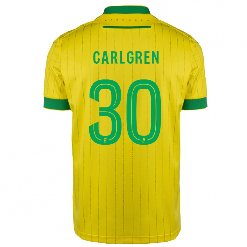 Danxen Donna Maglia Patrik Carlgren #30 Giallo Verde Kit Gara Home 2025/26 Maglietta