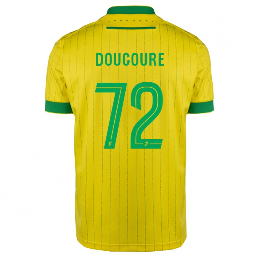 Danxen Donna Maglia Sékou Doucouré #72 Giallo Verde Kit Gara Home 2025/26 Maglietta