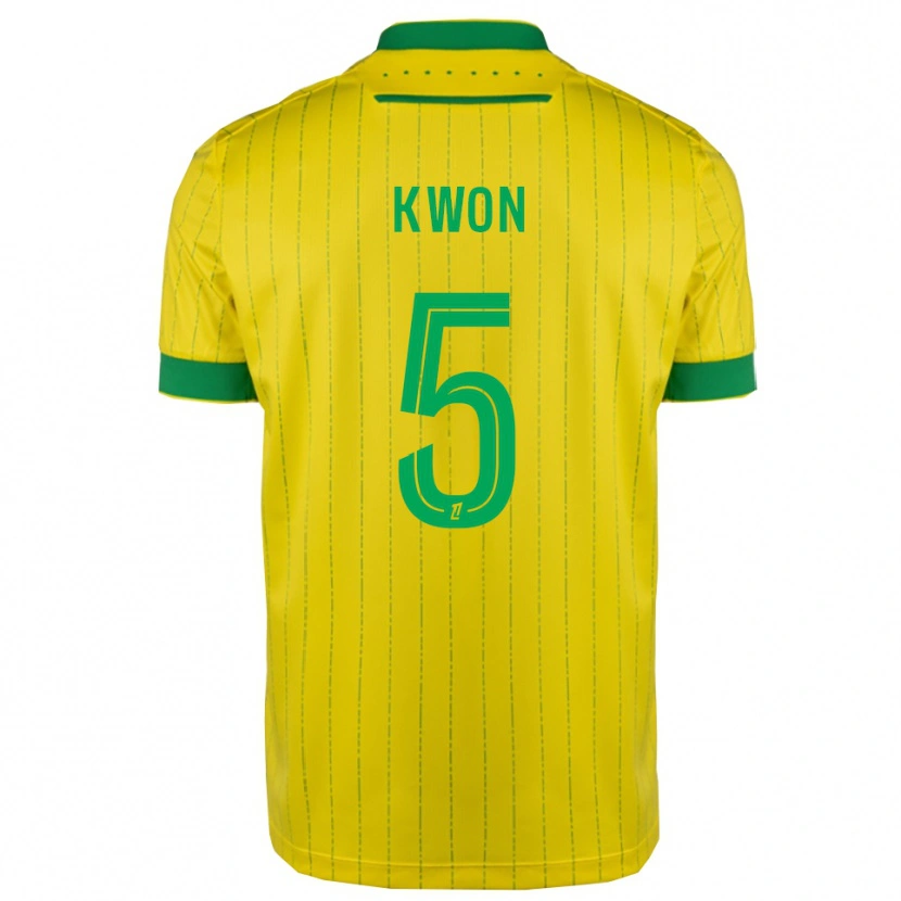 Danxen Donna Maglia Hyeok-Kyu Kwon #5 Giallo Verde Kit Gara Home 2025/26 Maglietta