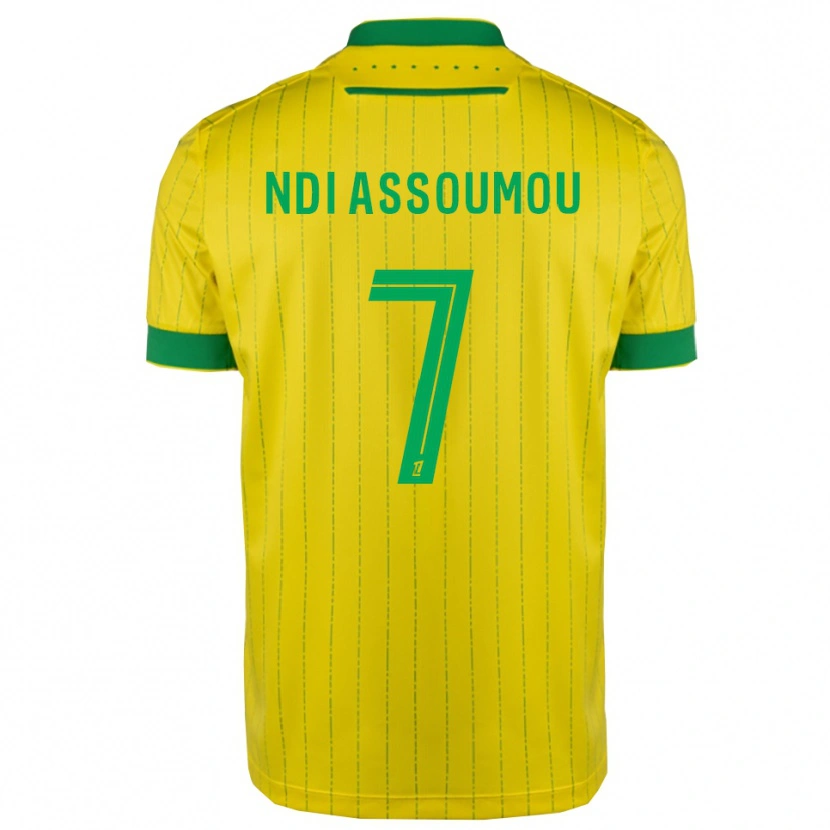 Danxen Donna Maglia Frédéric Ndi Assoumou #7 Giallo Verde Kit Gara Home 2025/26 Maglietta