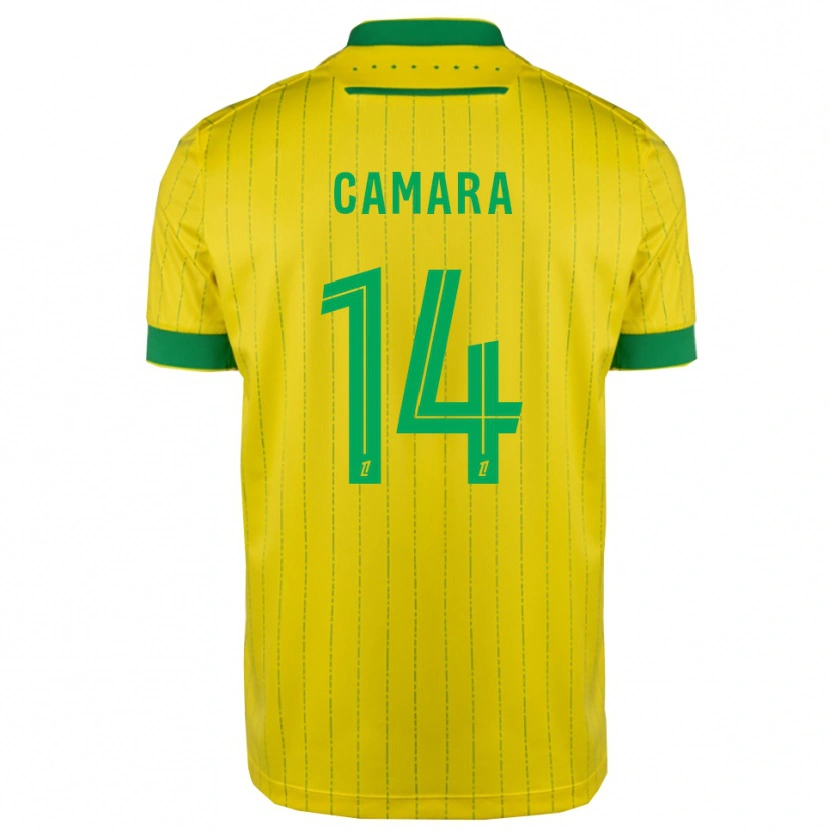 Danxen Donna Maglia Klaus Camara #14 Giallo Verde Kit Gara Home 2025/26 Maglietta