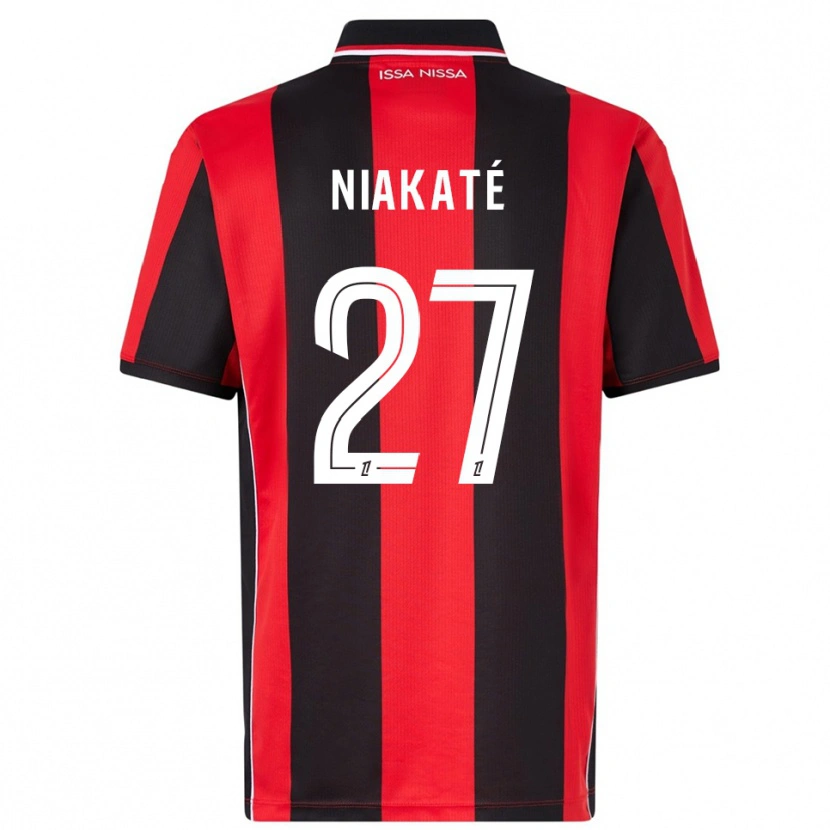 Danxen Donna Maglia Yakaré Niakaté #27 Rosso Nero Kit Gara Home 2025/26 Maglietta