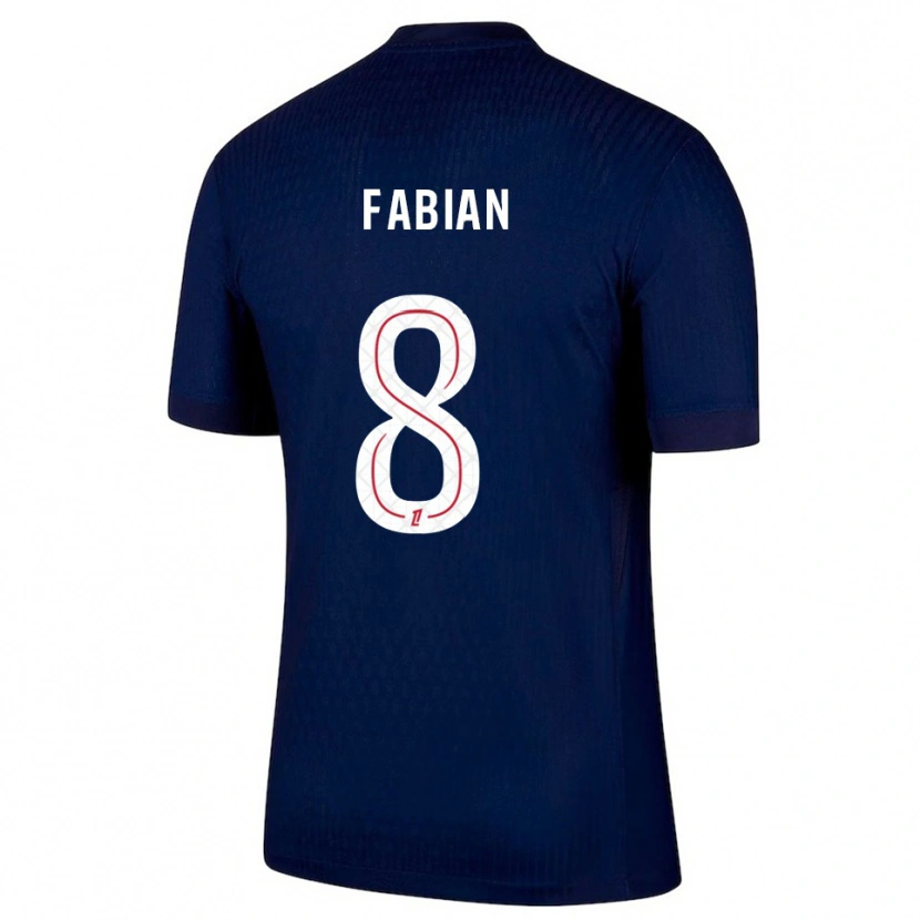 Danxen Donna Maglia Fabián Ruiz #8 Blu Scuro Rosso Kit Gara Home 2025/26 Maglietta