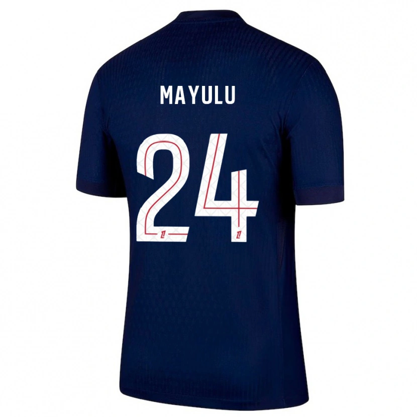 Danxen Donna Maglia Senny Mayulu #24 Blu Scuro Rosso Kit Gara Home 2025/26 Maglietta
