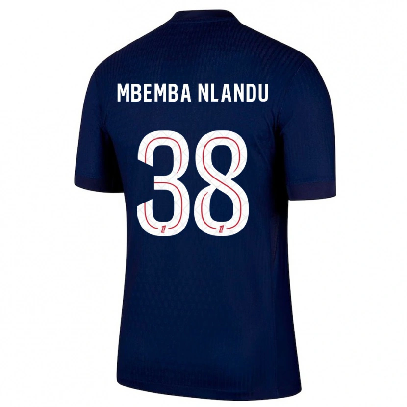 Danxen Donna Maglia Emmanuel Mbemba #38 Blu Scuro Rosso Kit Gara Home 2025/26 Maglietta