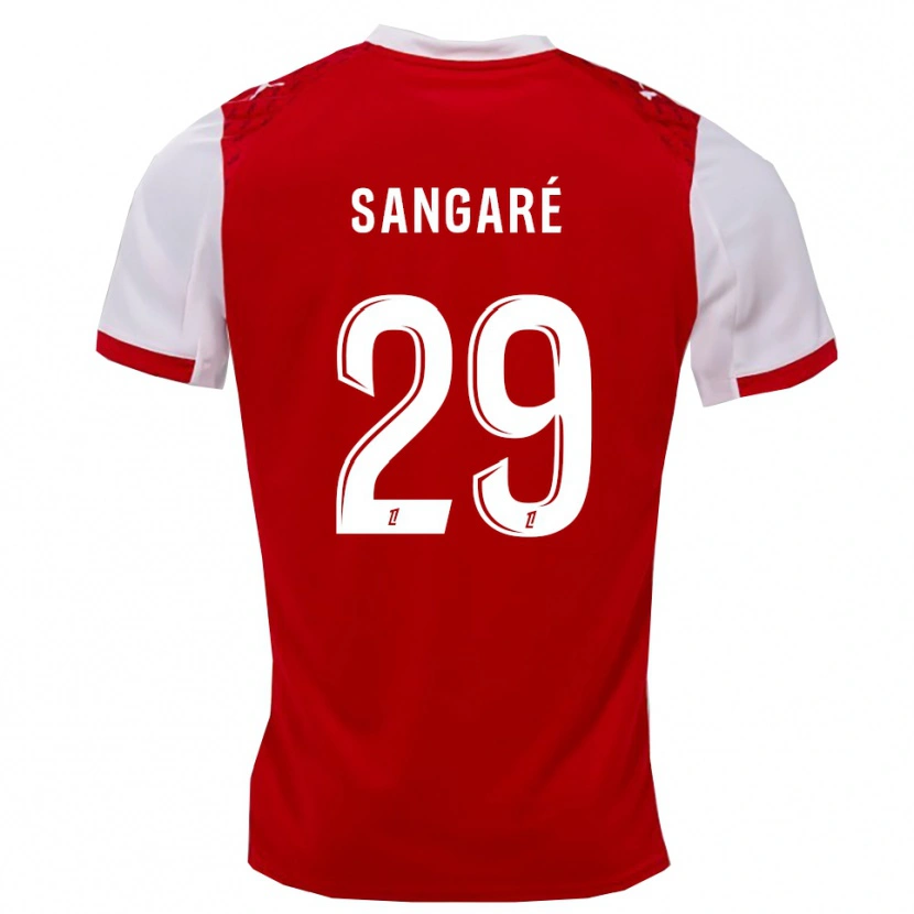 Danxen Donna Maglia Hawa Sangaré #29 Rosso Bianco Kit Gara Home 2025/26 Maglietta