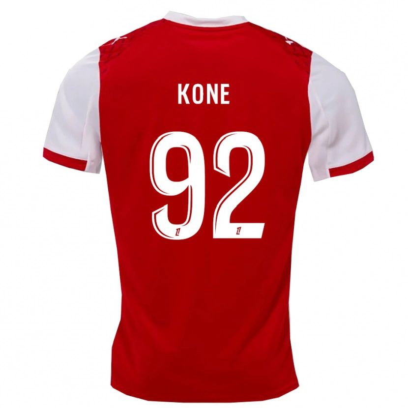 Danxen Donna Maglia Abdoul Koné #92 Rosso Bianco Kit Gara Home 2025/26 Maglietta