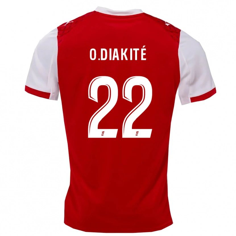 Danxen Donna Maglia Oumar Diakité #22 Rosso Bianco Kit Gara Home 2025/26 Maglietta