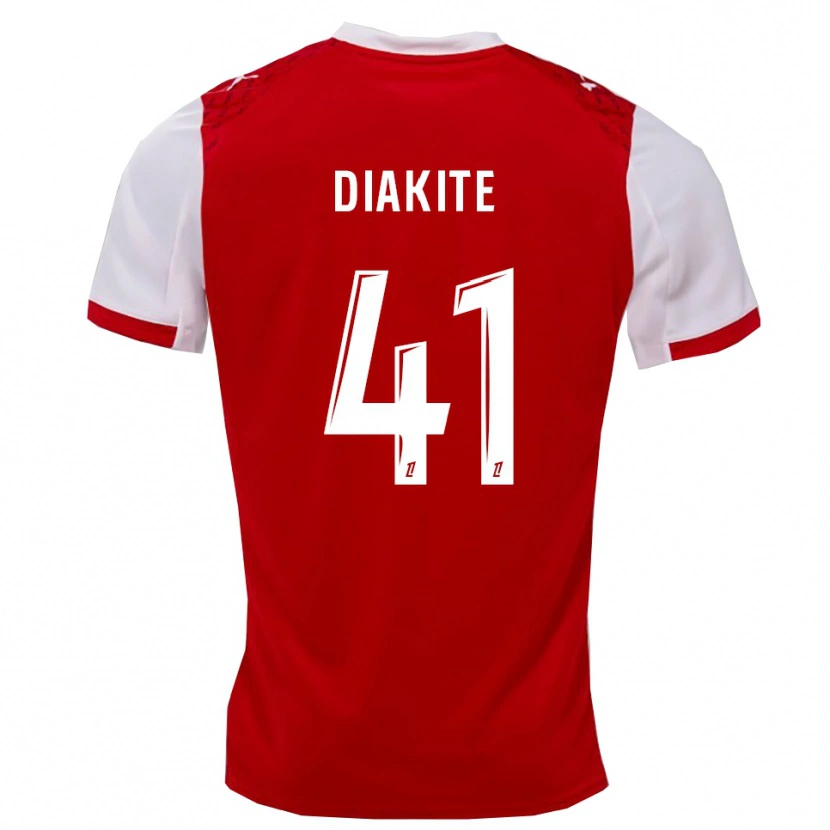 Danxen Donna Maglia Ibrahim Diakité #41 Rosso Bianco Kit Gara Home 2025/26 Maglietta