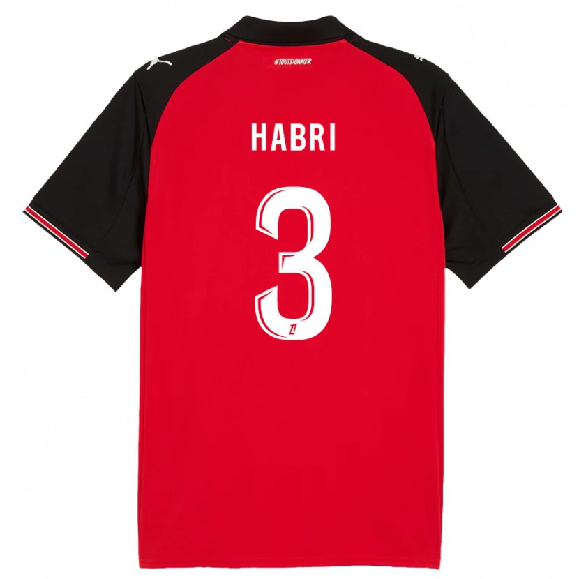 Danxen Donna Maglia Issa Habri #3 Rosso Nero Kit Gara Home 2025/26 Maglietta