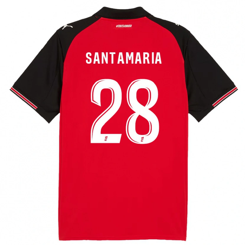 Danxen Donna Maglia Baptiste Santamaria #28 Rosso Nero Kit Gara Home 2025/26 Maglietta