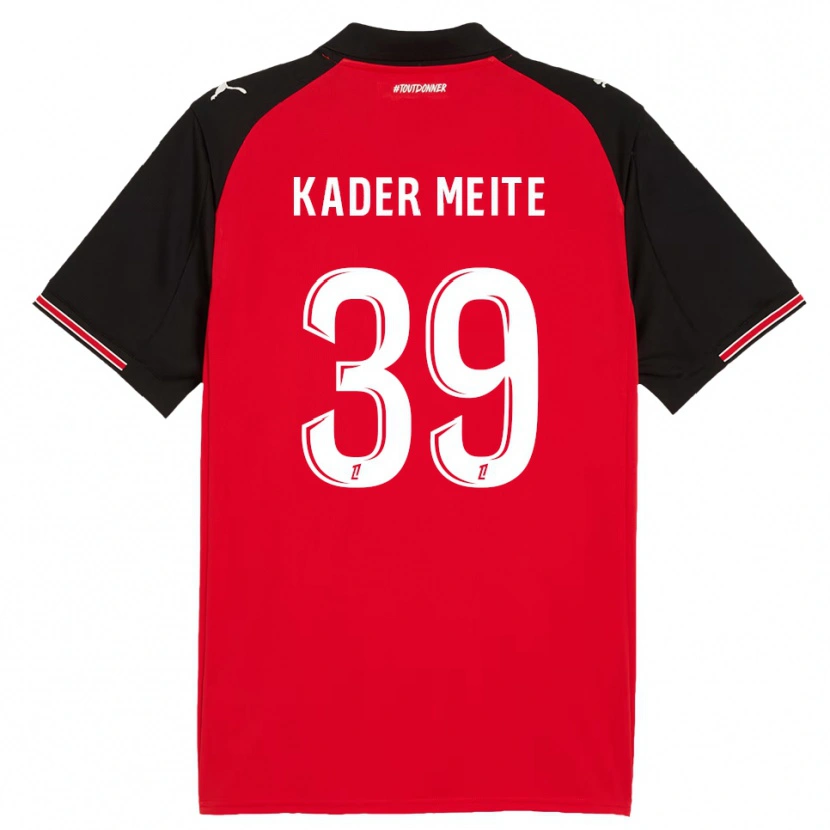 Danxen Donna Maglia Mohamed Kader Meïté #39 Rosso Nero Kit Gara Home 2025/26 Maglietta