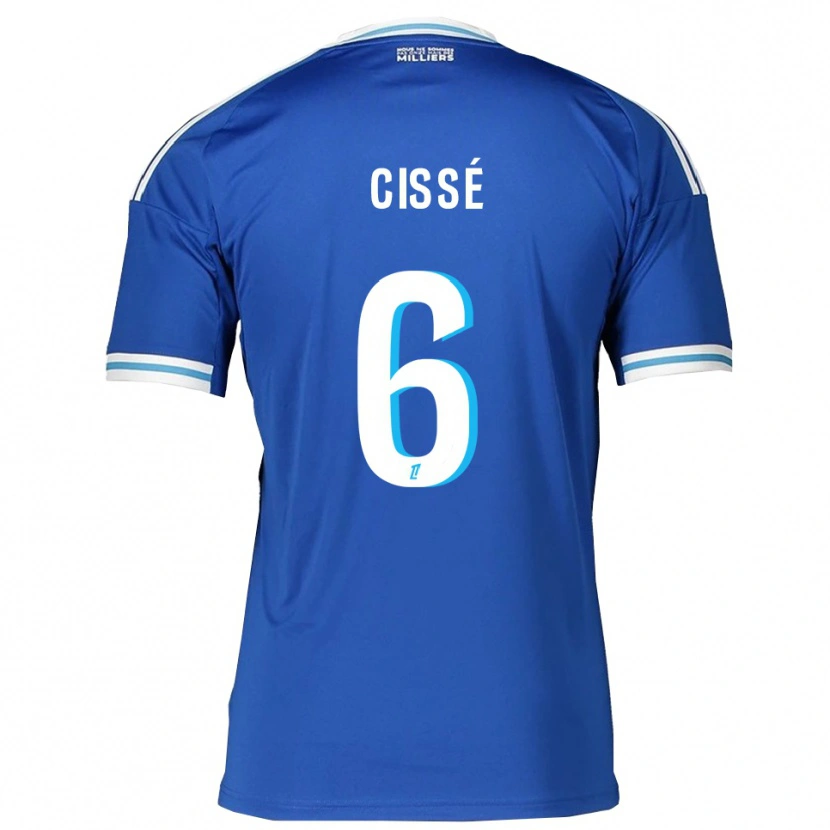 Danxen Donna Maglia Amadou Cissé #6 Blu Bianco Kit Gara Home 2025/26 Maglietta
