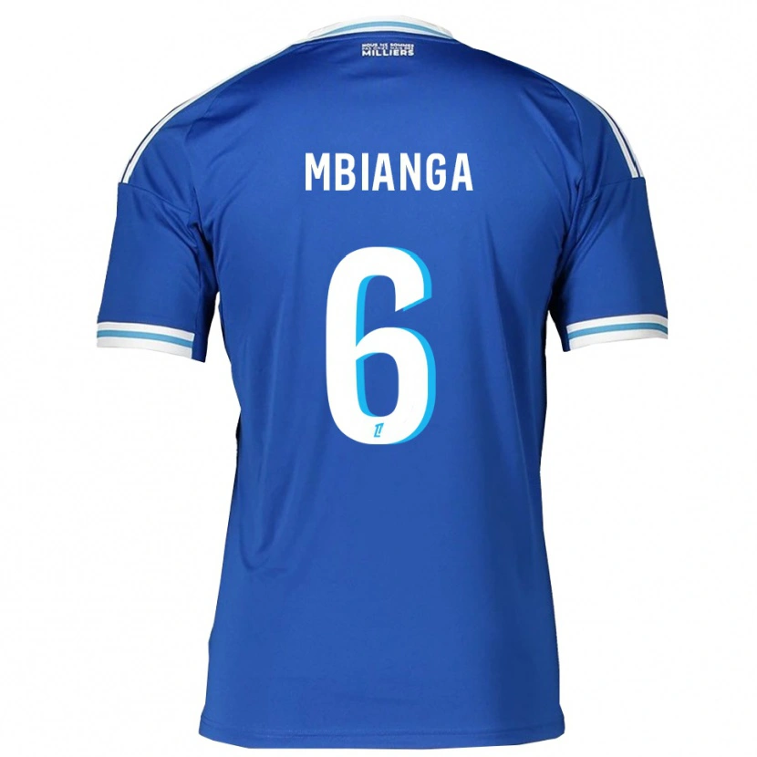 Danxen Donna Maglia Yvan Mbianga #6 Blu Bianco Kit Gara Home 2025/26 Maglietta