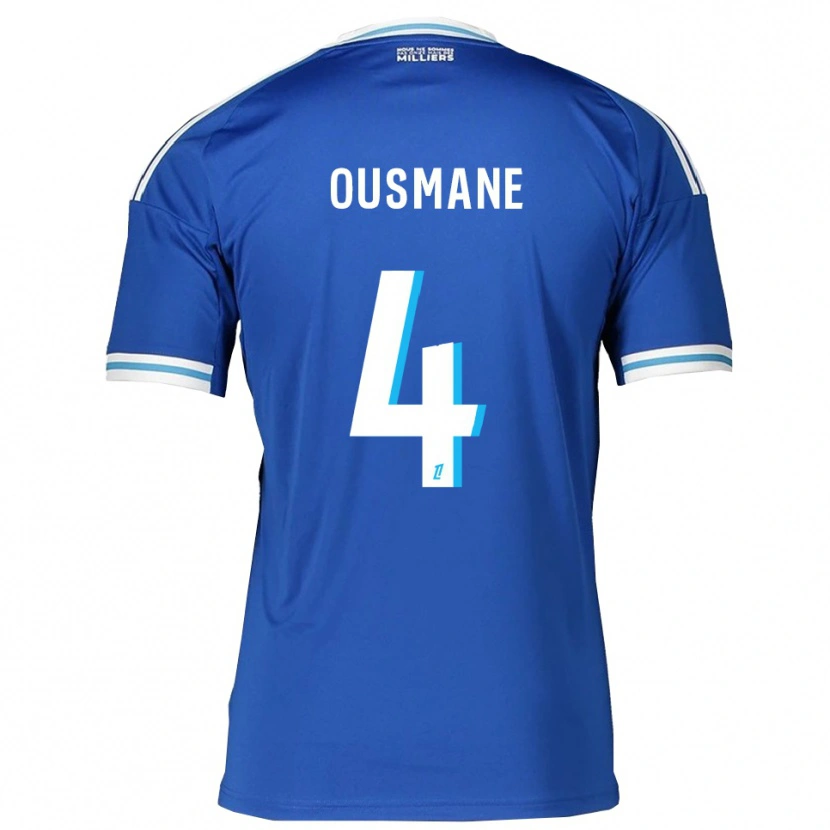 Danxen Donna Maglia Abdoulaye Ousmane #4 Blu Bianco Kit Gara Home 2025/26 Maglietta