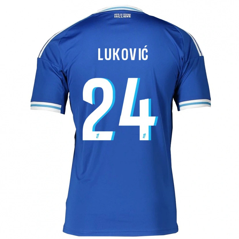 Danxen Donna Maglia Milos Lukovic #24 Blu Bianco Kit Gara Home 2025/26 Maglietta