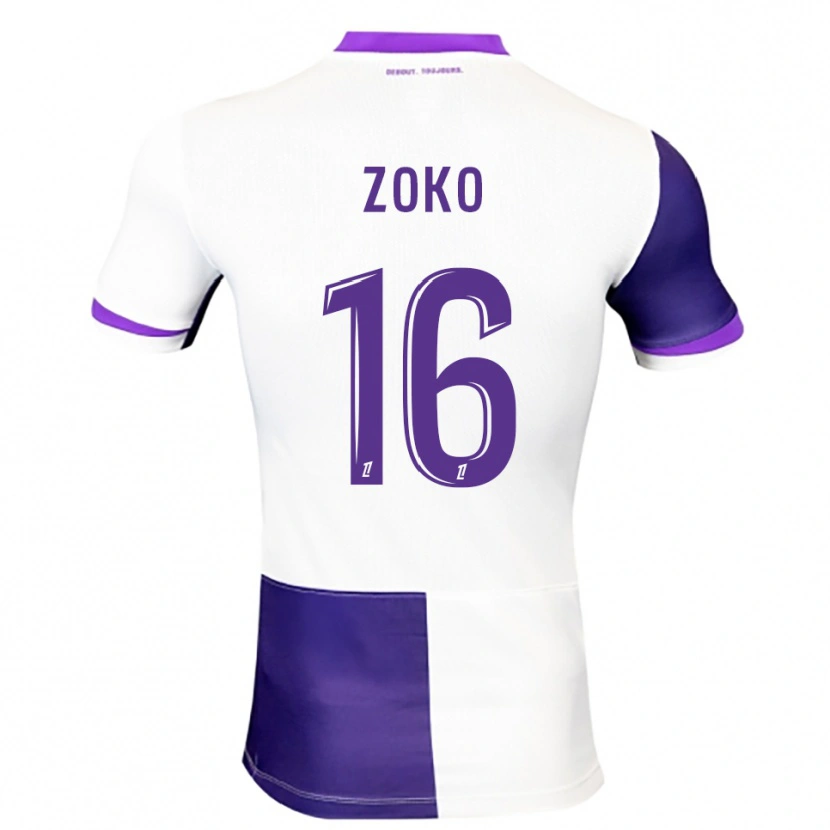 Danxen Donna Maglia Nathan Zoko #16 Viola Bianco Kit Gara Home 2025/26 Maglietta