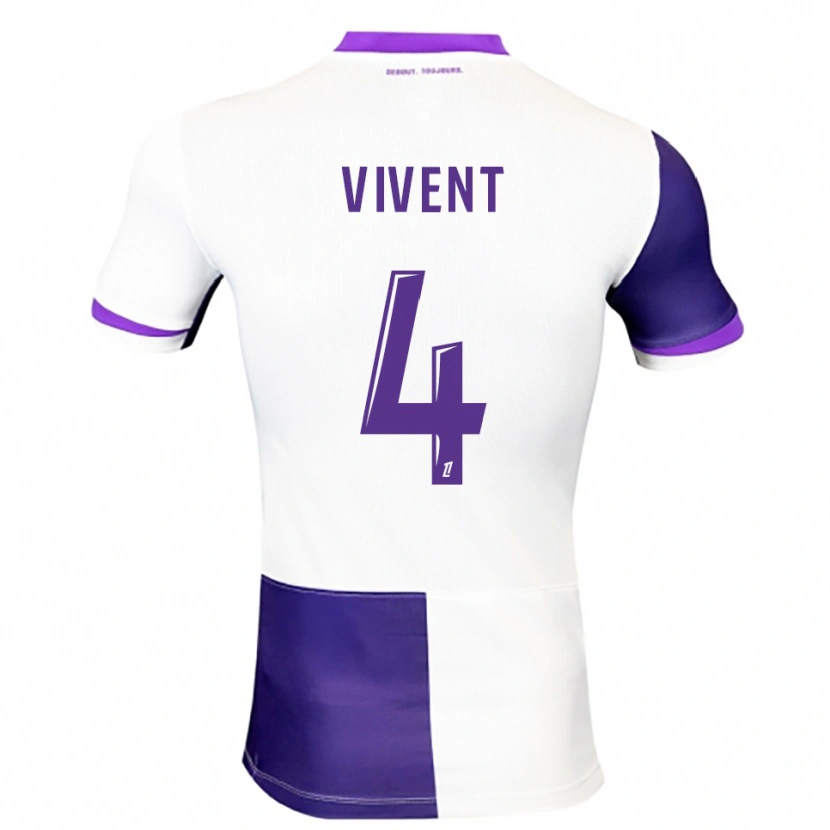 Danxen Donna Maglia Sacha Vivent #4 Viola Bianco Kit Gara Home 2025/26 Maglietta