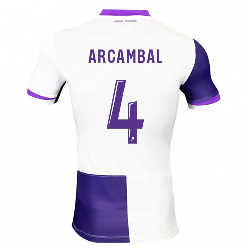Danxen Donna Maglia Anais Arcambal #4 Viola Bianco Kit Gara Home 2025/26 Maglietta