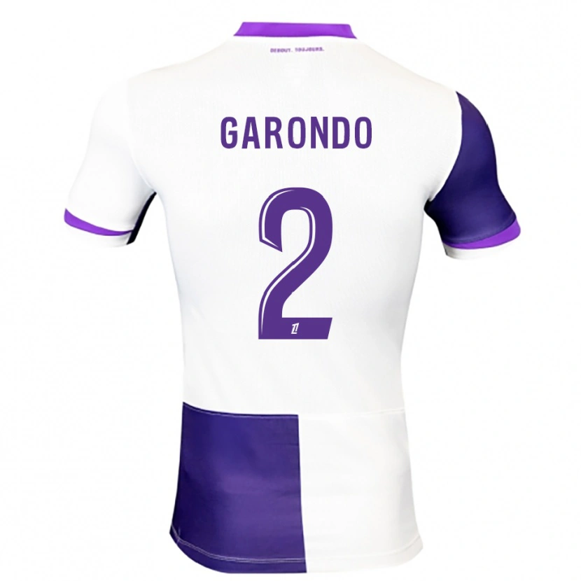 Danxen Donna Maglia Thibaud Garondo #2 Viola Bianco Kit Gara Home 2025/26 Maglietta