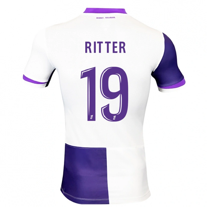 Danxen Donna Maglia Morgane Ritter #19 Viola Bianco Kit Gara Home 2025/26 Maglietta