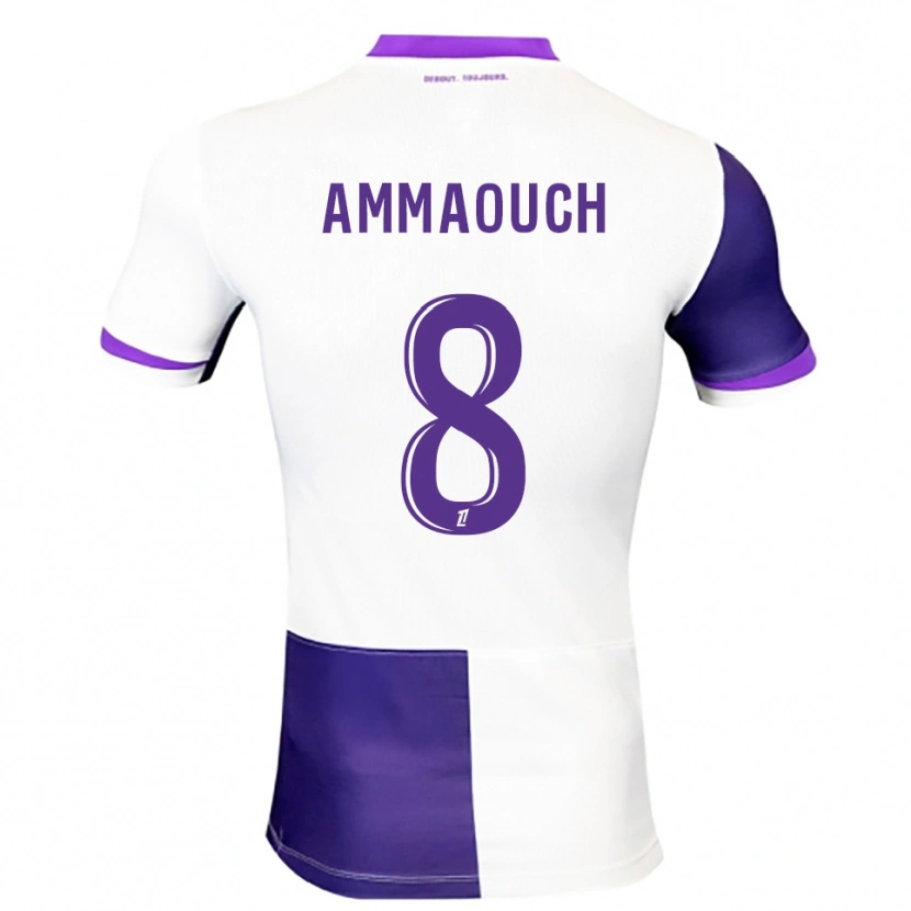 Danxen Donna Maglia Aymen Amaaouch #8 Viola Bianco Kit Gara Home 2025/26 Maglietta