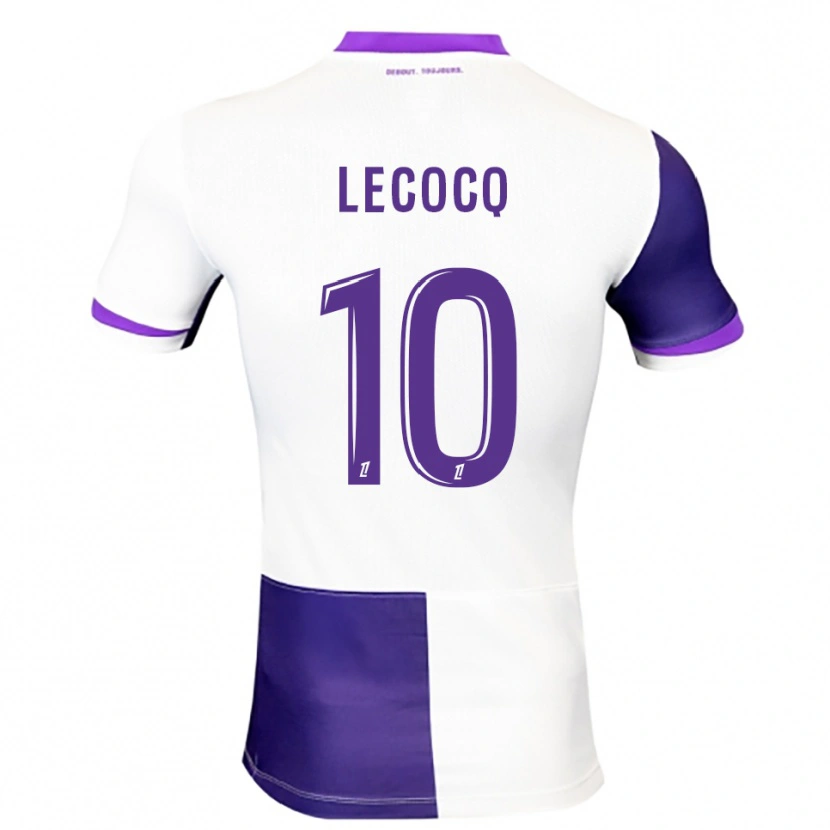 Danxen Donna Maglia Anaëlle Lecocq #10 Viola Bianco Kit Gara Home 2025/26 Maglietta