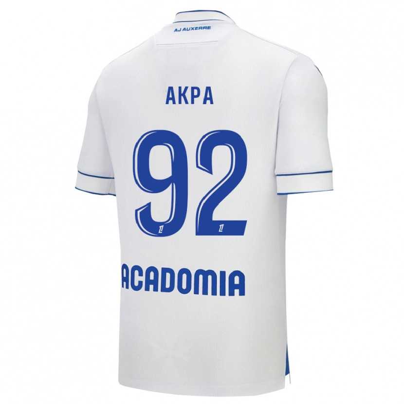 Danxen Donna Maglia Clément Akpa #92 Bianco Blu Kit Gara Home 2025/26 Maglietta