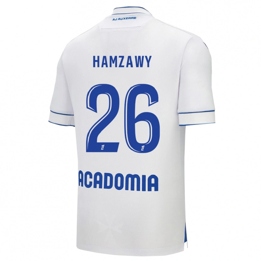Danxen Donna Maglia Radwan Hamzawy #26 Bianco Blu Kit Gara Home 2025/26 Maglietta