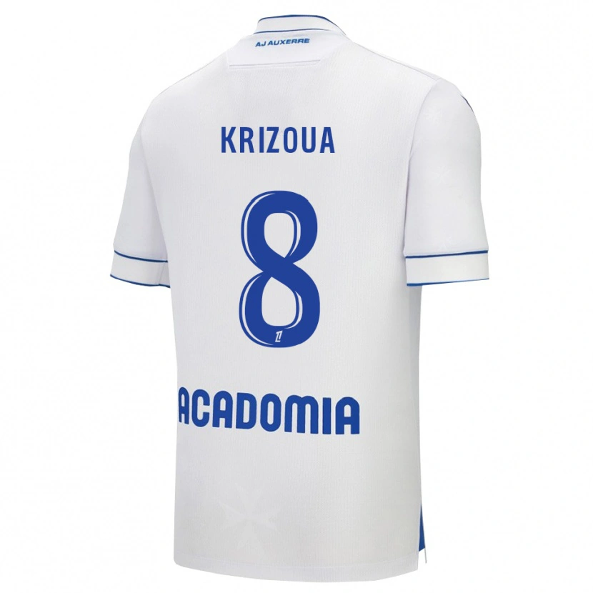 Danxen Donna Maglia Alvin Krizoua #8 Bianco Blu Kit Gara Home 2025/26 Maglietta