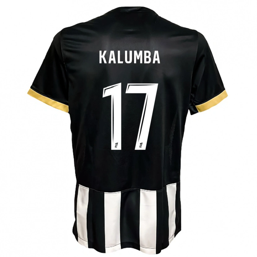 Danxen Donna Maglia Justin Kalumba #17 Nero Bianco Kit Gara Home 2025/26 Maglietta