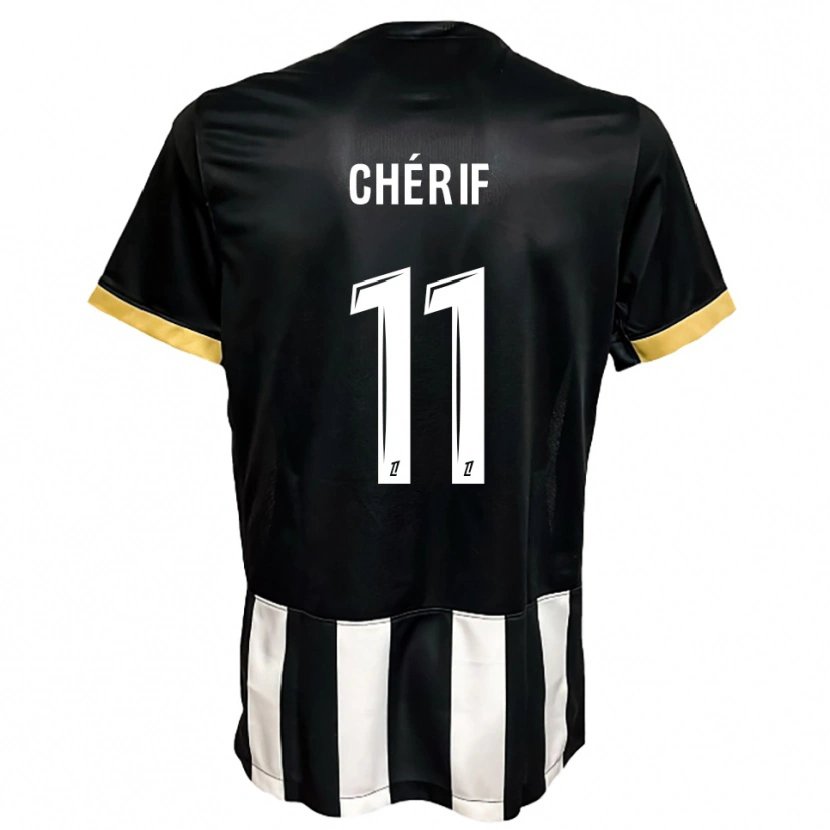Danxen Donna Maglia Sidiki Chérif #11 Nero Bianco Kit Gara Home 2025/26 Maglietta