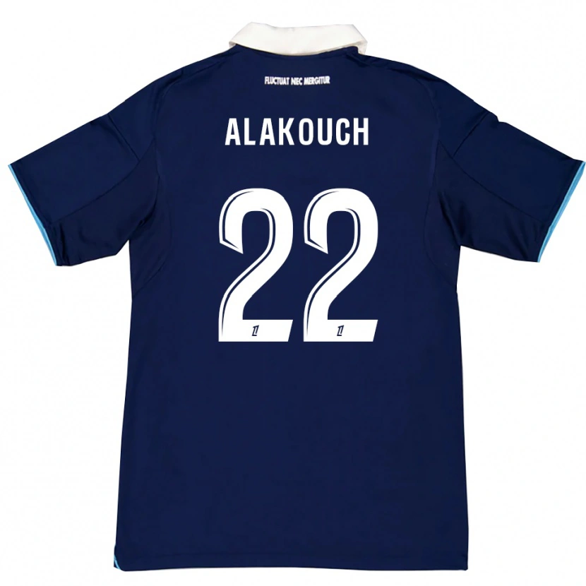 Danxen Donna Maglia Sofiane Alakouch #22 Blu Scuro Bianco Kit Gara Home 2025/26 Maglietta