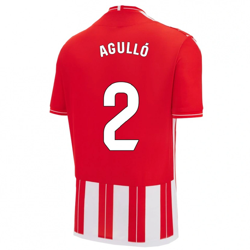 Danxen Donna Maglia Vicente Agulló #2 Rosso Bianco Kit Gara Home 2025/26 Maglietta