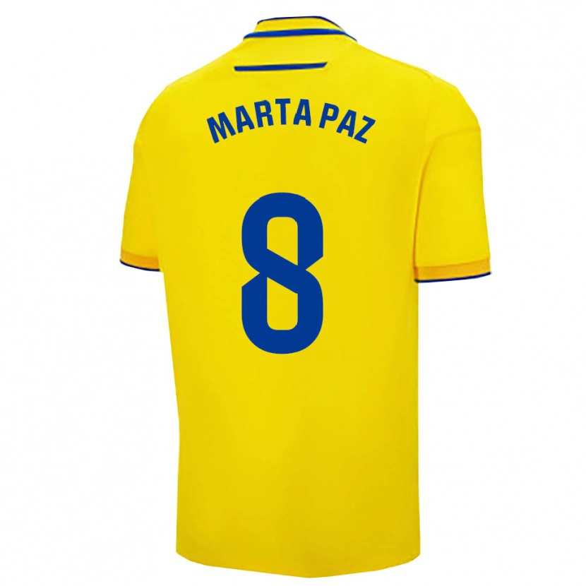 Danxen Donna Maglia Marta Milagros Paz Cruz #8 Giallo Blu Scuro Kit Gara Home 2025/26 Maglietta