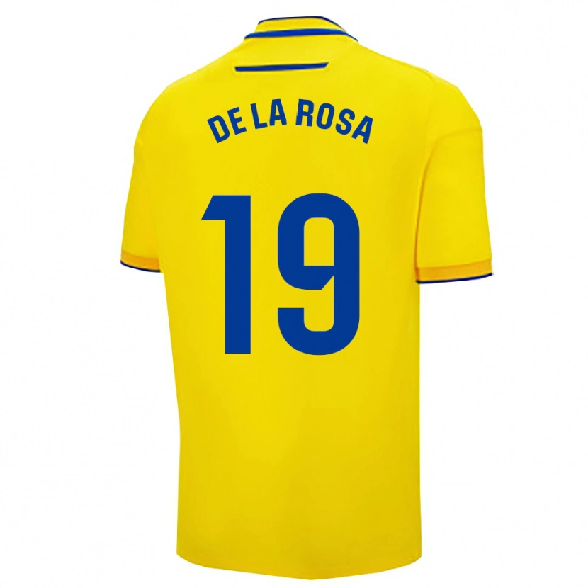 Danxen Donna Maglia José Antonio De La Rosa #19 Giallo Blu Scuro Kit Gara Home 2025/26 Maglietta