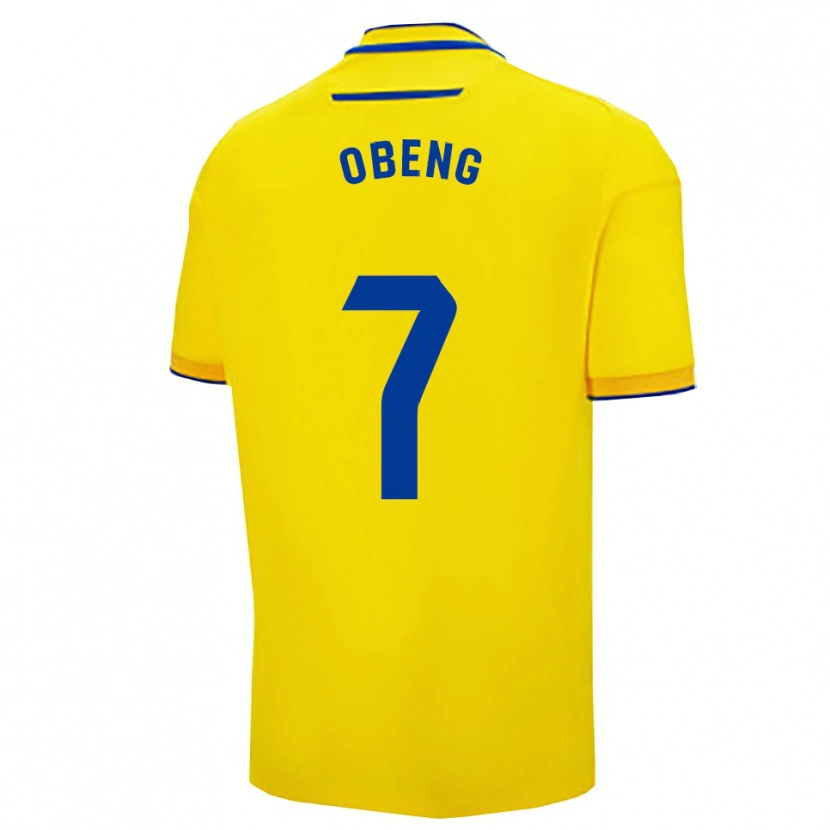 Danxen Donna Maglia Isaac Obeng #7 Giallo Blu Scuro Kit Gara Home 2025/26 Maglietta