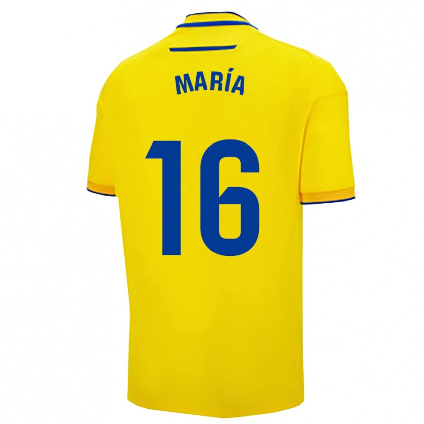 Danxen Donna Maglia María Llorente #16 Giallo Blu Scuro Kit Gara Home 2025/26 Maglietta