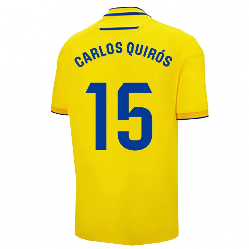 Danxen Donna Maglia Juan Carlos Quirós #15 Giallo Blu Scuro Kit Gara Home 2025/26 Maglietta