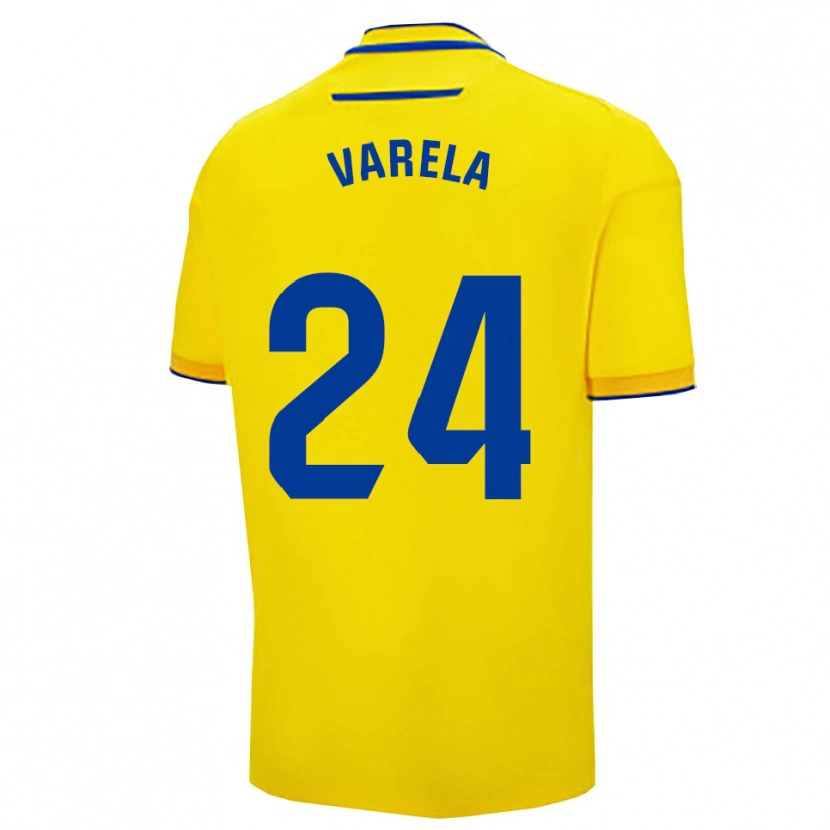 Danxen Donna Maglia Brandon Varela #24 Giallo Blu Scuro Kit Gara Home 2025/26 Maglietta