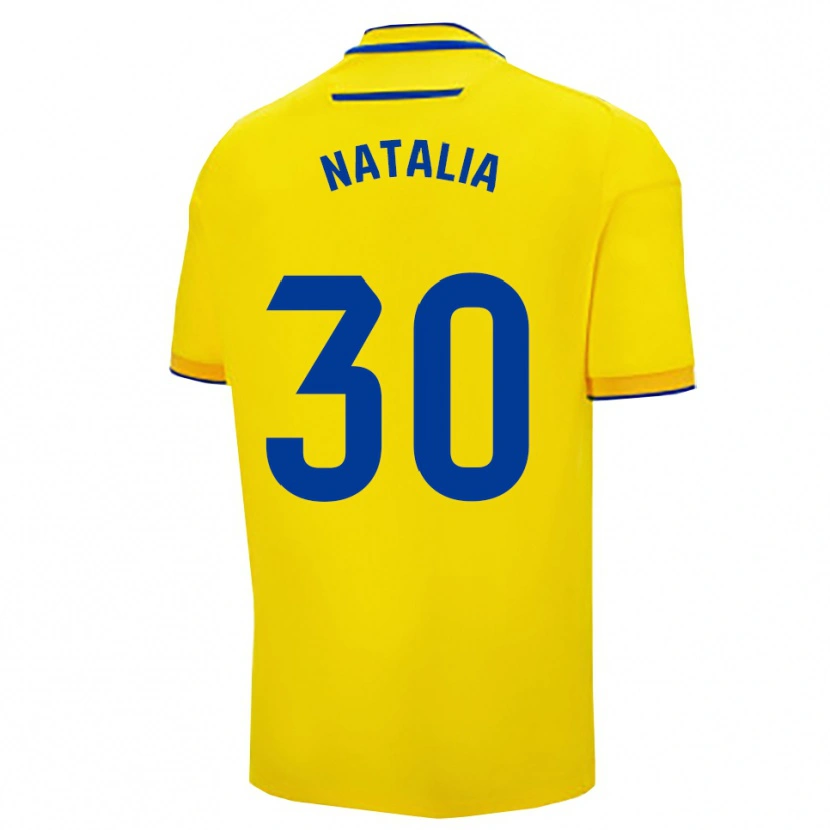 Danxen Donna Maglia Natalia Ramírez Chacón #30 Giallo Blu Scuro Kit Gara Home 2025/26 Maglietta