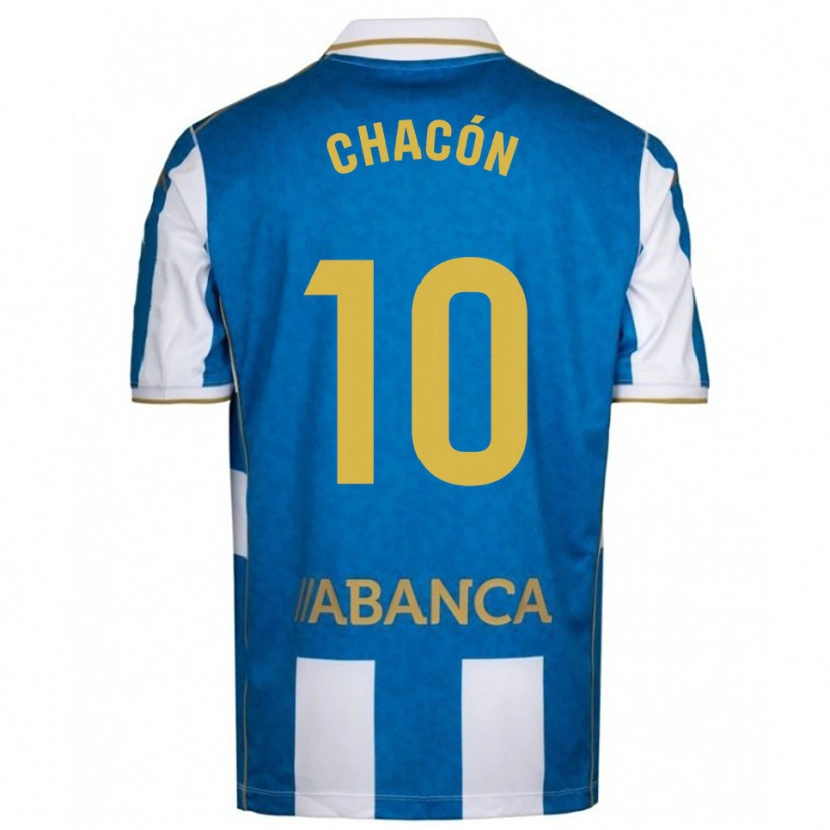 Danxen Donna Maglia Luis Chacón #10 Bianco Blu Kit Gara Home 2025/26 Maglietta
