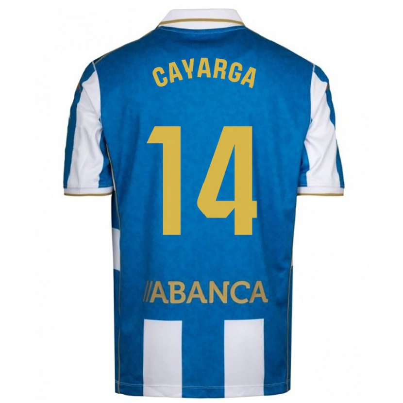 Danxen Donna Maglia Berto Cayarga #14 Bianco Blu Kit Gara Home 2025/26 Maglietta